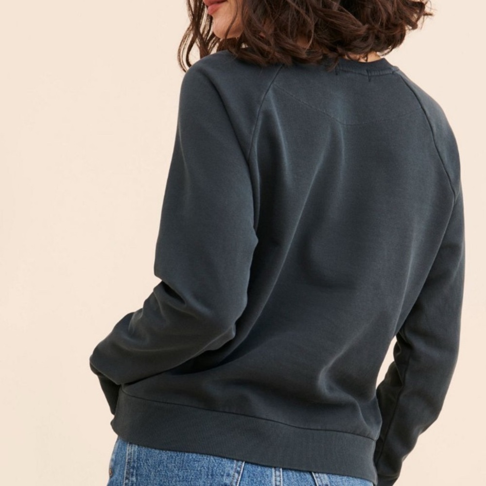 Free People x Junk Food Collab Mickey Mouse Large Black Sweatshirt VGUC - Picture 4 of 10